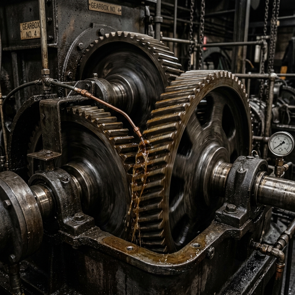 Industrial oil storage tanks and processing pipeline