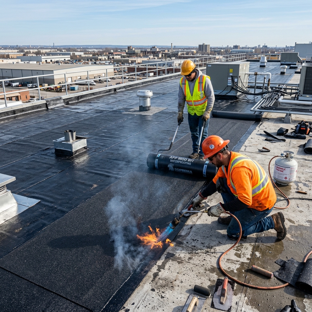 Waterproofing membrane sheets visual